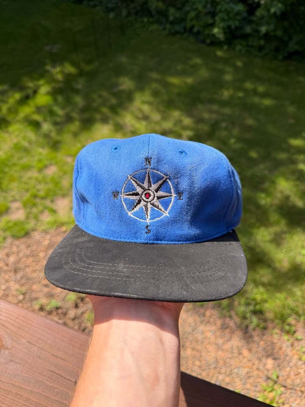Vintage 90s Marlboro Unlimited Gear Compass Logo Strapback Hat NEW Deadstock